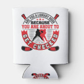 Hockey Defense About to Get Checked Funny Saying Dosenkühler (Rückseite)