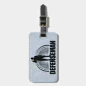 Hockey Defenseman Gepäckanhänger (Vorderseite vertikal)