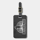 Hockey Defenseman Gepäcktag Gepäckanhänger (Vorderseite vertikal)