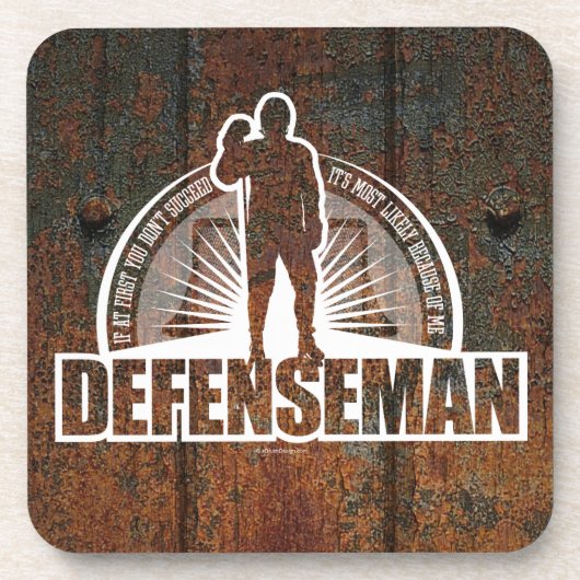 Hockey Defenseman Getränkeuntersetzer (Vorderseite)