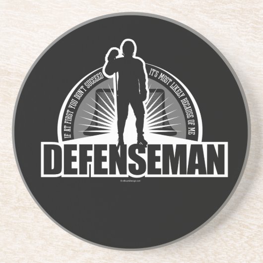 Hockey Defenseman Getränkeuntersetzer (Vorne)