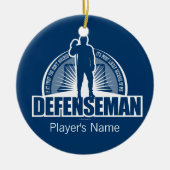 Hockey Defenseman Keramik Ornament (Vorne)