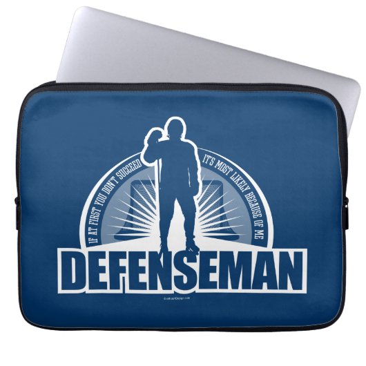 Hockey Defenseman Laptopschutzhülle (Vorderseite)