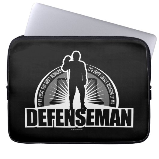 Hockey Defenseman Laptopschutzhülle (Vorderseite)