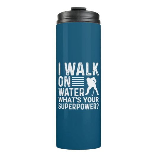 Hockey, den ich auf Wasser laufe Thermosbecher (Vorderseite)