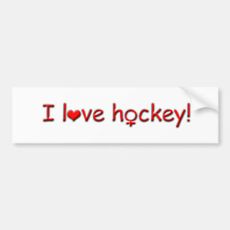 Hockey der Liebe I! - Mädchen-/der Frauen Sport Autoaufkleber
