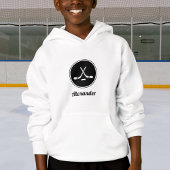 Hockey Design Black & White Classys Name Sport Hoodie