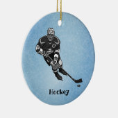 Hockey Design Keramik Ornament (Rechts)