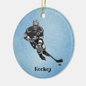 Hockey Design Keramik Ornament (Links)