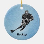 Hockey Design Keramik Ornament (Hinten)