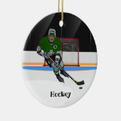 Hockey Design Keramik Ornament (Rechts)