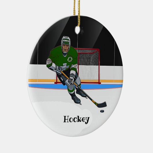 Hockey Design Keramik Ornament (Rechts)