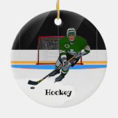 Hockey Design Keramik Ornament (Hinten)