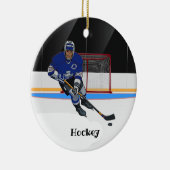 Hockey Design Keramik Ornament (Rechts)