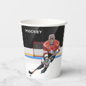 Hockey Design Paper Cup Pappbecher (Rückseite)