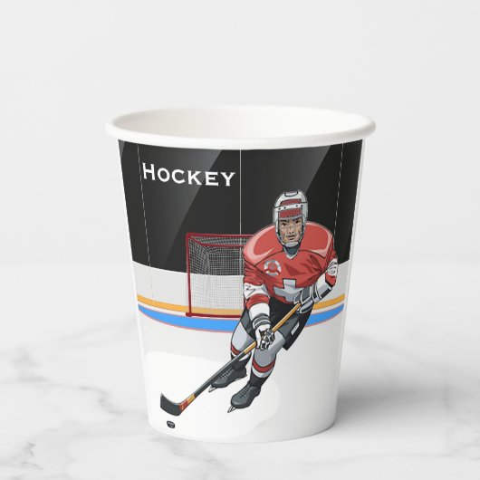 Hockey Design Paper Cup Pappbecher (Rückseite)