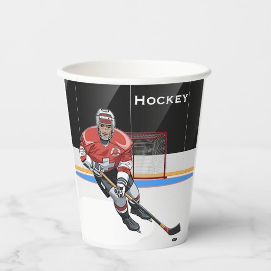 Hockey Design Paper Cup Pappbecher (Vorderseite)