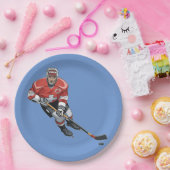 Hockey Design Paper Party Plate Pappteller (Party)