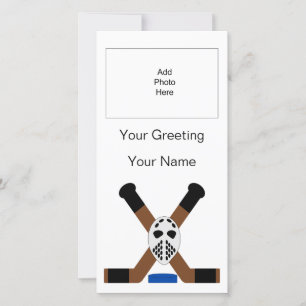 Hockey Design Personalisierte Fotokarte