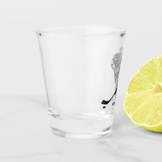 Hockey Design Shot Glass Schnapsglas (Links)