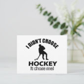 Hockey-Designs Postkarte (Stehend Vorderseite)