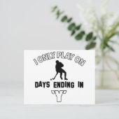 Hockey Designs Postkarte (Stehend Vorderseite)