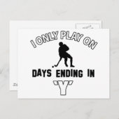 Hockey Designs Postkarte (Vorne/Hinten)