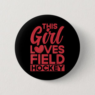 Hockey Diese Frau liebt Hockey _1 Button