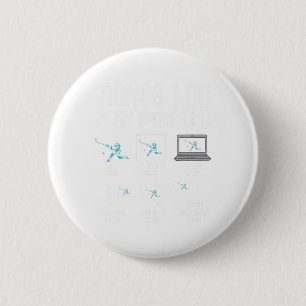Hockey-Dinge, die ich in meiner Freizeit mache, Ei Button
