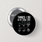 Hockey-Dinge, die ich in meiner Freizeit mache, Ei Button (Vorne & Hinten)