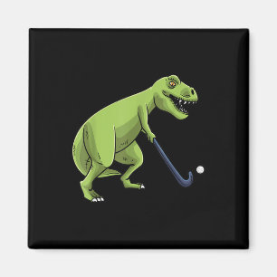 Hockey-Dinosaurier T-Rex-Spieler Männer Frauen Jug Magnet