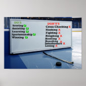 Hockey Do's and Don'ts Whiteboard Poster (Vorne)