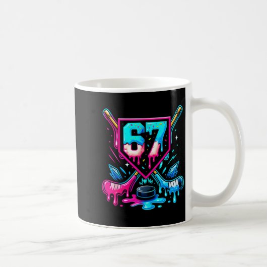 Hockey Drip 6 7 Number 67 Six Seven Meme Men Boys Kaffeetasse (Rechts)