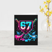 Hockey Drip 6 7 Number 67 Six Seven Meme Men Boys Karte (Gelbe Blume)