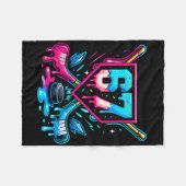 Hockey Drip 6 7 Nummer 67 Sechs Sieben Meme Männer Fleecedecke (Vorderseite (Horizontal))