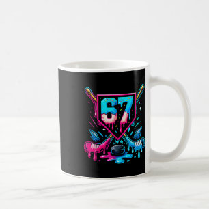 Hockey Drip 6 7 Nummer 67 Sechs Sieben Meme Männer Kaffeetasse