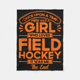 Hockey Ein Mädchen, das Feldhockey liebte Fleecedecke