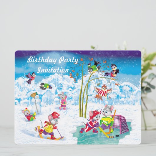 Hockey Einladung (Stehend Vorderseite)