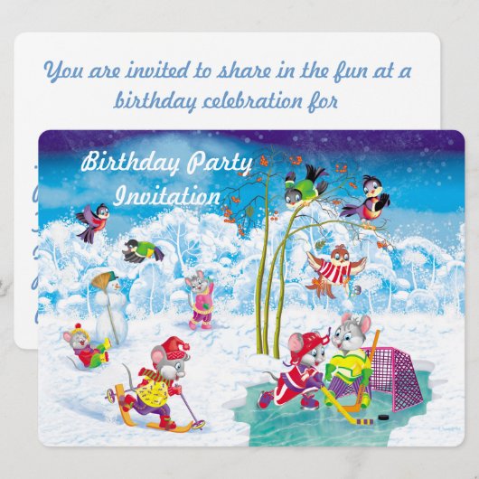 Hockey Einladung (Vorne/Hinten)