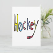 Hockey Einladung (Stehend Vorderseite)