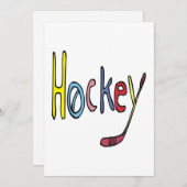 Hockey Einladung (Vorne/Hinten)