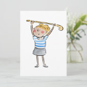 Hockey Einladung (Stehend Vorderseite)