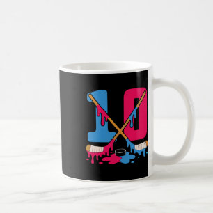 Hockey-Eis-Tropf-Geburtstag 10. Nummer 10 Doppelzi Kaffeetasse