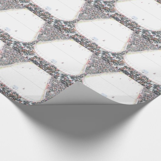 HOCKEY-EISBAHN GESCHENKPAPIER (Ecke)