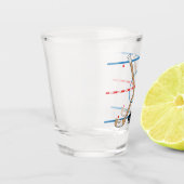 Hockey-Eisbahnen-Diagramm-Mitte-Eis-Hockey-Stöcke Schnapsglas (Links)