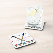 Hockey-Eisbahnen-Mitte-Eis-Hockey-Stöcke (Set von Getränkeuntersetzer (Rechte Seite)