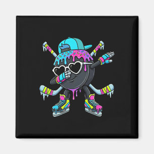 Hockey-Eiscreme-Tropf-Dabbing-Puck-Einsätze-Streus Magnet