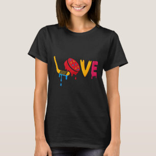 Hockey-Eiscreme-Tropf-Jungen Eishockey Liebe Jugen T-Shirt