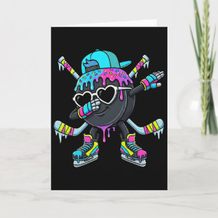 Hockey Eiscreme-Tropf-Puck-Wette-Sprinkle Karte