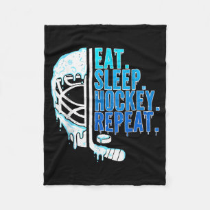 Hockey Eiscreme tropft Essen Schlaf Hockey Wiederh Fleecedecke